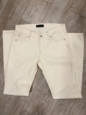 James Jeans Slim Straight-Leg White Jeans